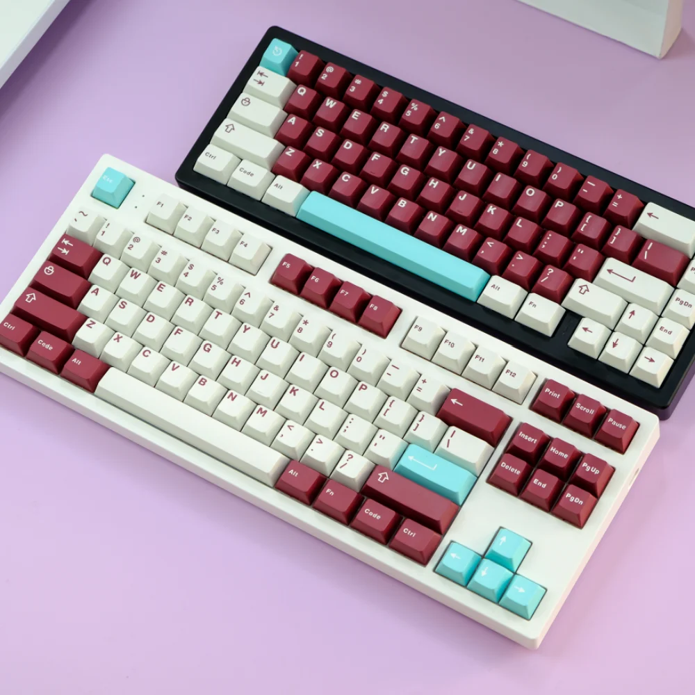GMK-Juego de teclas de doble disparo, clon de 253 teclas, perfil de cereza, Yuru Wavez Artic, Teclado mecánico para juegos, interruptor azul MX - imagen 3