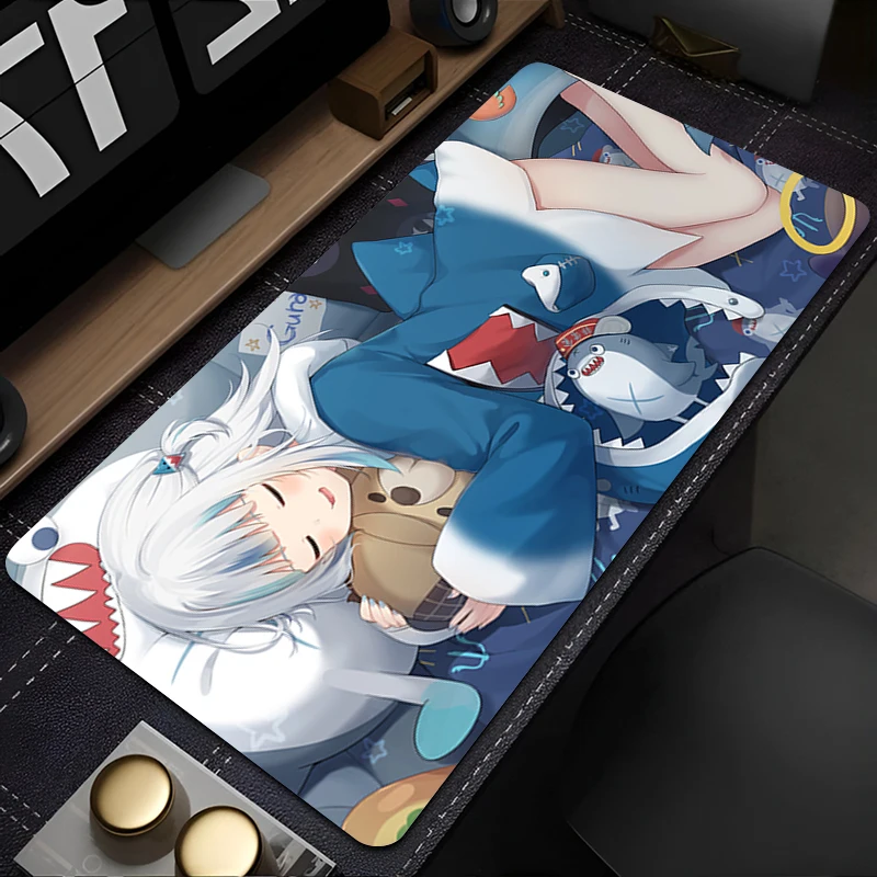 Alfombrilla de ratón de Anime h-hololive Gawr Gura, alfombrilla para teclado de jugador, alfombrilla para ratón de escritorio, Tapis de goma, Souris Gaming, Notbook, alfombrilla para ratón de PC - imagen 5