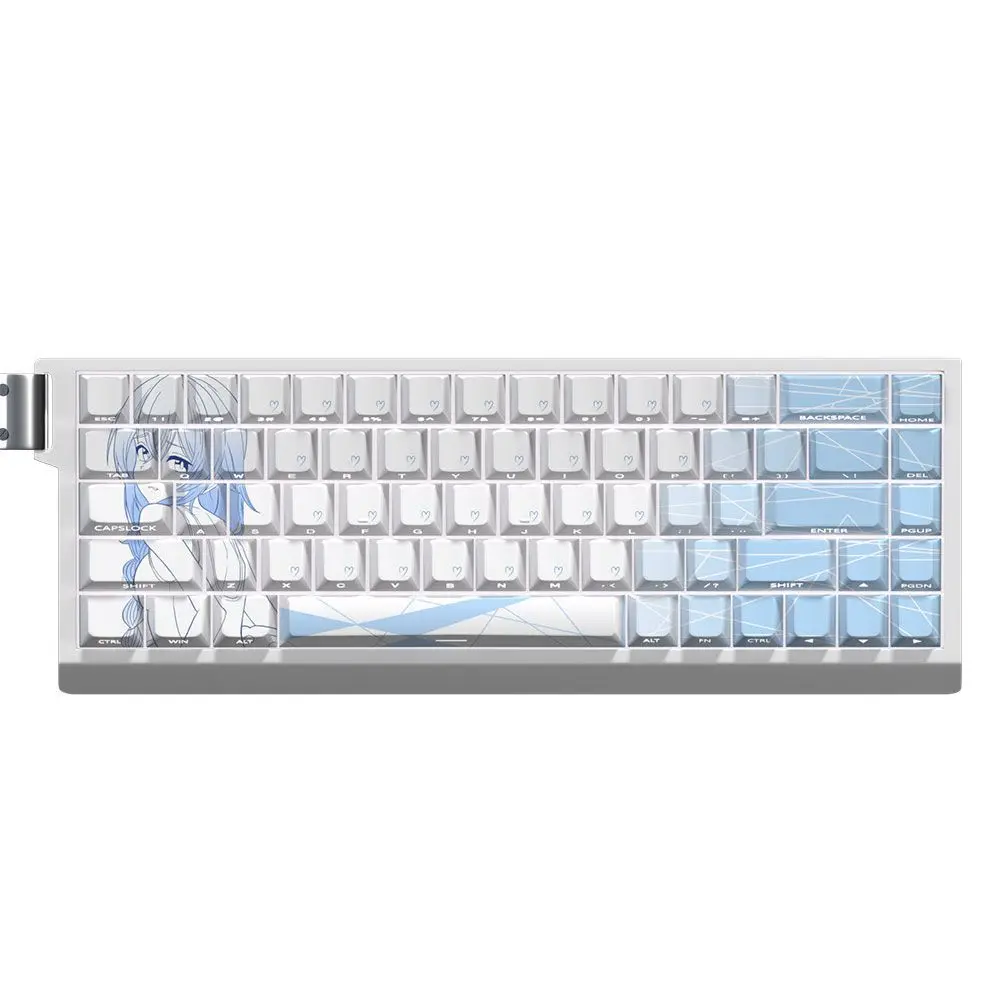 Juego de teclas Roxy de 73 teclas, teclas de Anime Cherry PBT, lado grabado translúcido para teclado mecánico ND63 Ace60 Made68 - imagen 4
