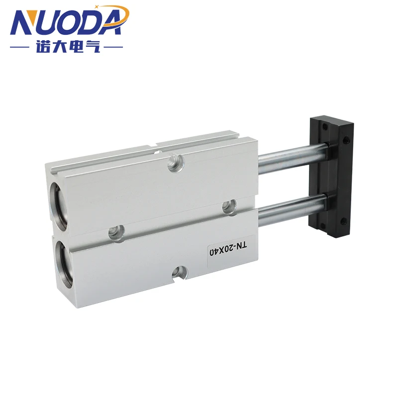 Cilindro neumático tipo TN de doble varilla, diámetro de aire de 10mm, 16mm, 20mm, 25mm, 32 carrera pequeña de aleación de aluminio 30 35 40 45 50 60 70 75mm - imagen 4