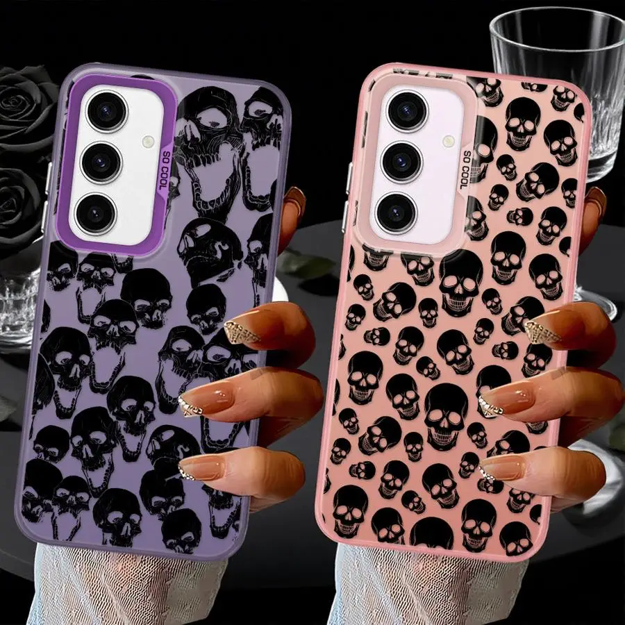 Funda trasera de teléfono para Xiaomi Poco F3 GT C50 F4 X5 X3 NFC X3 Pro C51 esqueleto cráneo