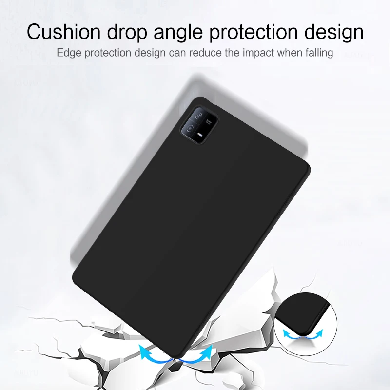 Funda blanda para tableta AJIUYU para Xiaomi Pad 6 Pro 11 pulgadas Mi Pad 6 MiPad 6 Pro mipad6 silicona TPU carcasa protectora trasera negra - imagen 4