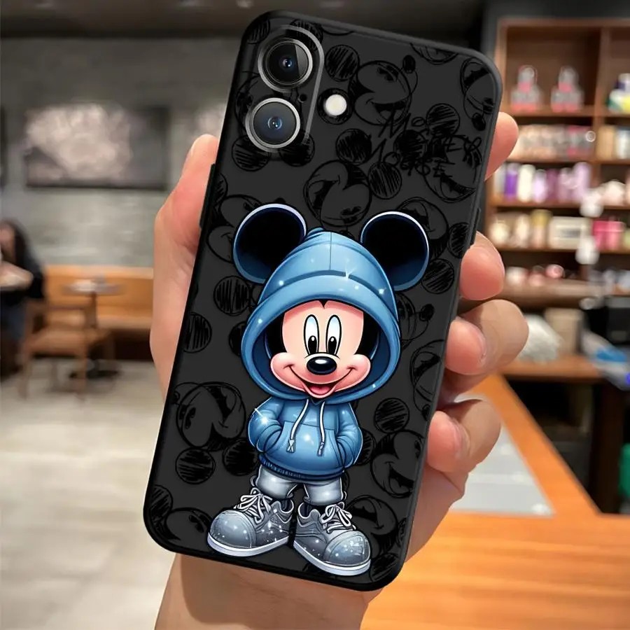 Funda de teléfono suave negra de Minnie de Disney para iPhone 15 16 14 Plus 13 12 11 17 Pro Max 17Air 7 8 XR XS Max - imagen 4