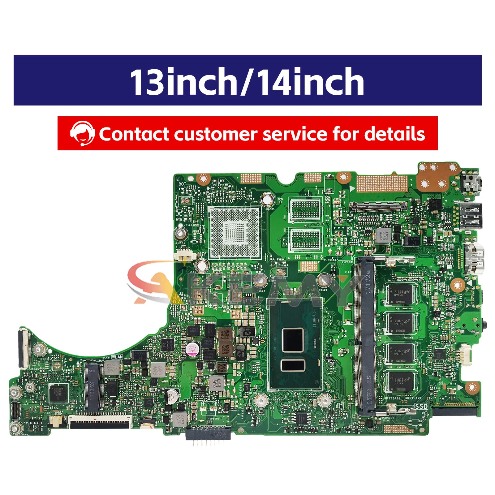 Placa base para ordenador portátil UX310UA para ASUS U3000U UX310UFR UX310UQK UX310UV RX310U UX310UAK UX310UQR UX310UQ con CPU I3 I5 I7 - imagen 2