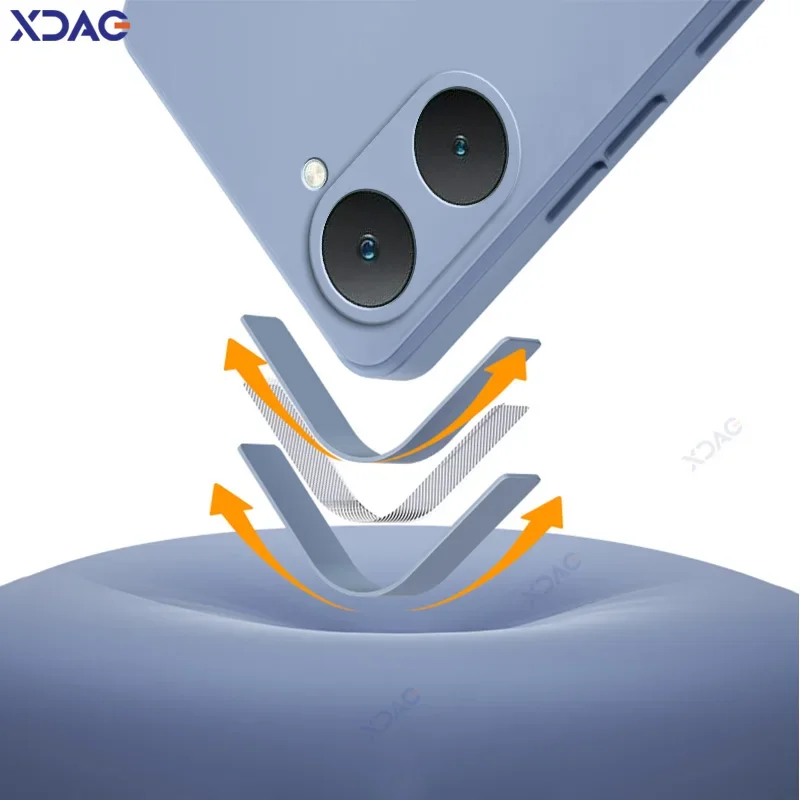 Funda de lujo de doble capa para teléfonos móviles VIVO Y18 Y18i Y18e Y18t protección completa de cámara VIVOY18 armadura cuadrada de silicona líquida - imagen 4