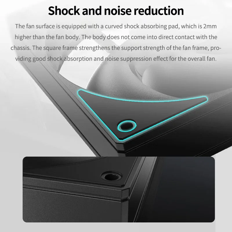 ID Cooling AS 140 Alto volumen de aire 14 cm 5 hojas Diseño silencioso Ventilador con cubierta de PC Interfaz serie PWM para CPU Radiador de refrigeración por agua - imagen 5