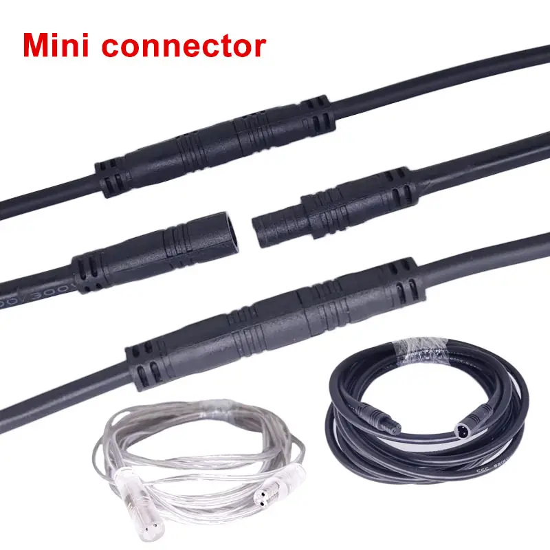 08A Super Mini conector rápido 2 pines 0,3/0,5 cuadrado 1M 3M enchufe de aviación macho-hembra a tope impermeable energía Industrial LED para exteriores