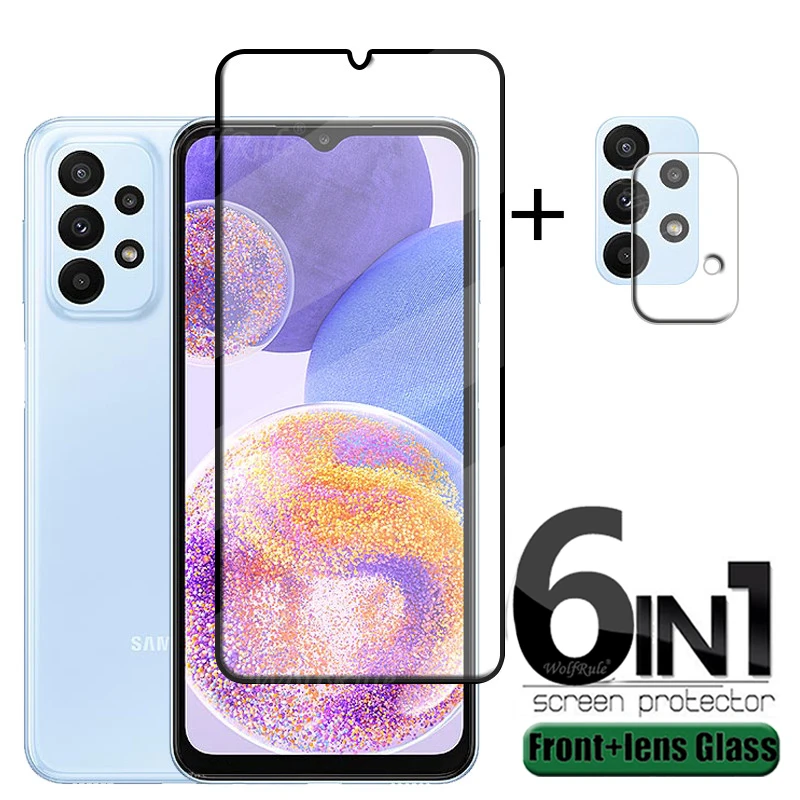 Cristal templado 6 en 1 para Samsung Galaxy A23, cristal templado para Samsung A23, M22, M33, M23, A51, A71, A31, A22S, A13, A23 - imagen 2