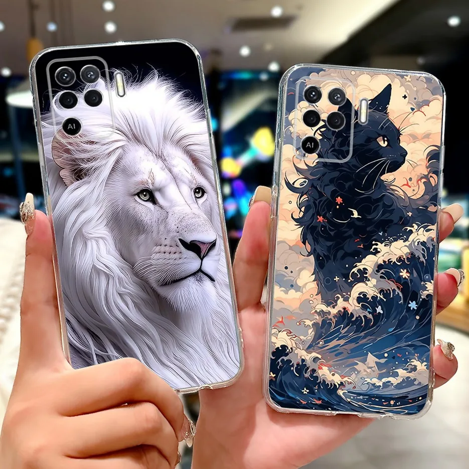 Para Oppo Reno 5 Lite funda CPH2205 funda pintada de moda funda de teléfono suave y delgada para Oppo Reno5 Lite Reno 5F 5Z Reno5F Reno5Z Fundas - imagen 2