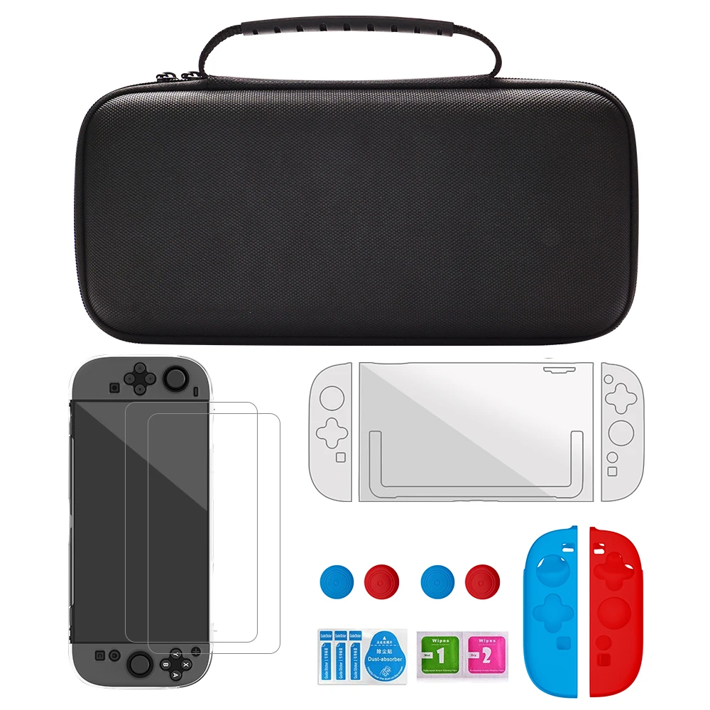 Bolsa de almacenamiento grande para Switch 2, Estuche de transporte de viaje impermeable antiarañazos, funda protectora de silicona para Joystick para interruptor NS2