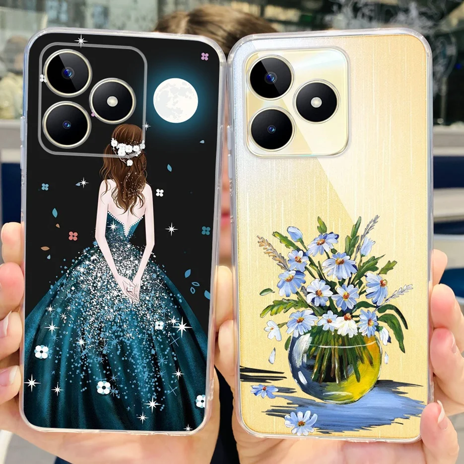 Funda de silicona transparente para teléfono Realme, cubierta pintada con estilo, para Realme C51, RMX3830, C 51, RealmeC51, RealmeC53 - imagen 3