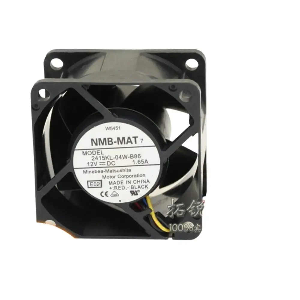 para NMB 2415KL-04W-B86 12V 1.65A 60x60x38mm PWM ventilador de refrigeración de doble bola | 64,9 CFM, 10075 RPM, 57,5 dBA Industrial, Servidor - imagen 2