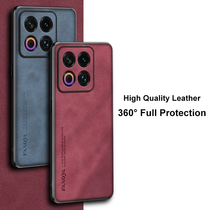 Para Meizu 22 funda de lujo de cuero PU para teléfono Meizu 22 Meizu22 5G contraportada mate TPU silicona a prueba de golpes protección completa - imagen 3