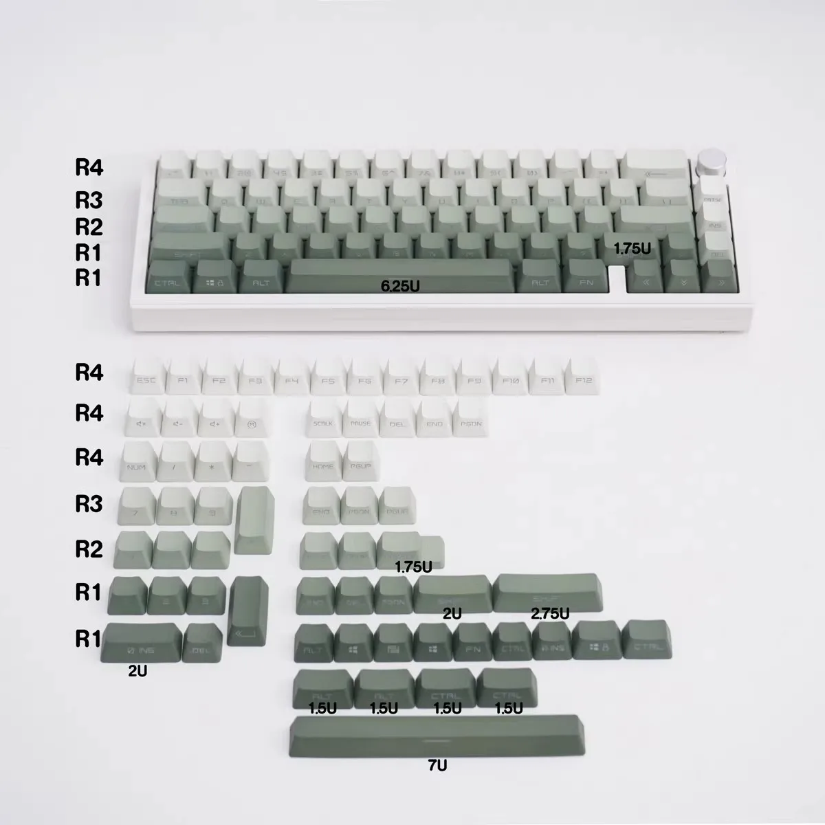 134 teclas, doble disparo, brillo a través de teclas, hierba marina, gradiente, impresión lateral, teclas PBT, perfil OEM para interruptores MX, teclado para juegos - imagen 2