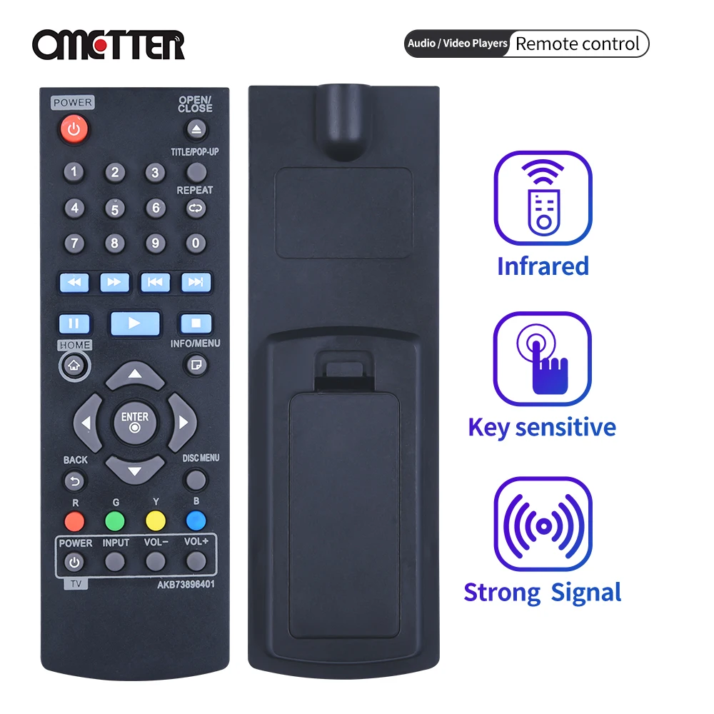 AKB 73896401   Control remoto apto para reproductor de DVD de disco BLU RAY BPM25 BPM35 UP870 BPM25 BPM34 BP350 BP155 BP145 BP125N - imagen 2