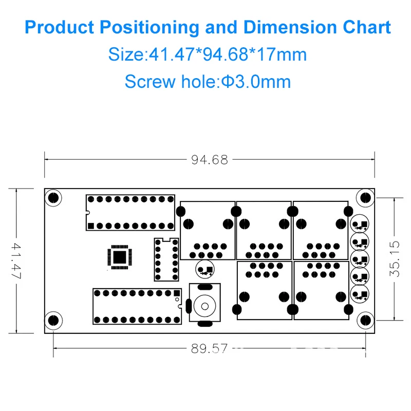 HICOMDATA Mini ingeniería de amplio voltaje Micro módulo de interruptor de 5 puertos PCBA placa base divisor de Cable de red - imagen 2