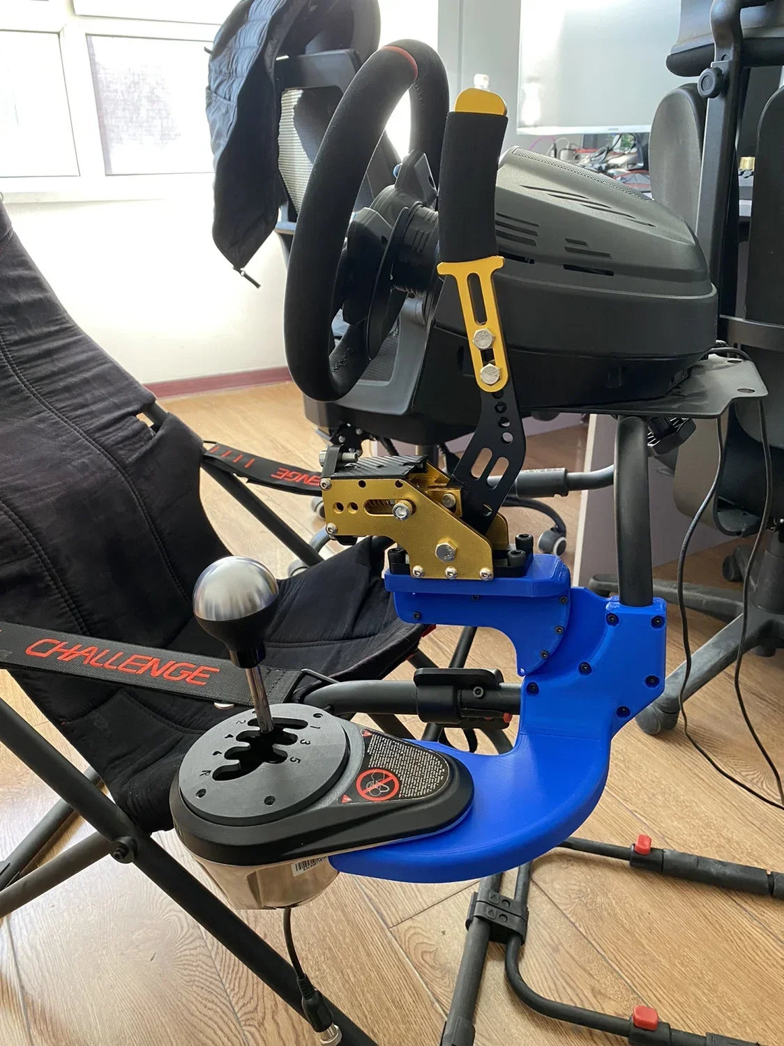 Soporte freno mano cambio asiento Playseat Challenger, Logitech G29g27 th8a Tumaste, soporte Universal - imagen 2