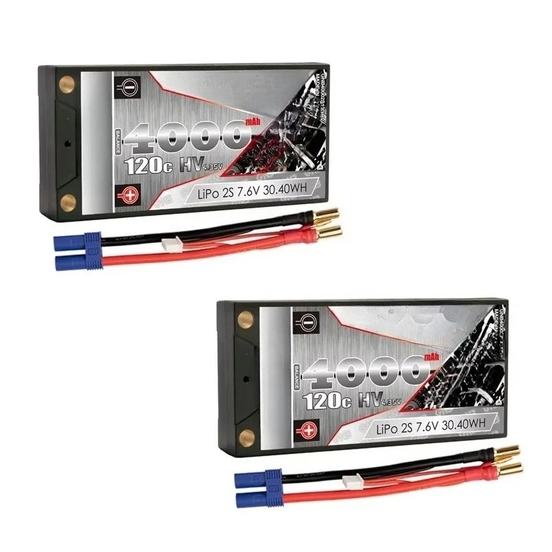 Para RC coche barco GNB Lipo batería 2S 7,4 V 7,6 V 4000mAh 120C HV Shorty estuche rígido - imagen 3