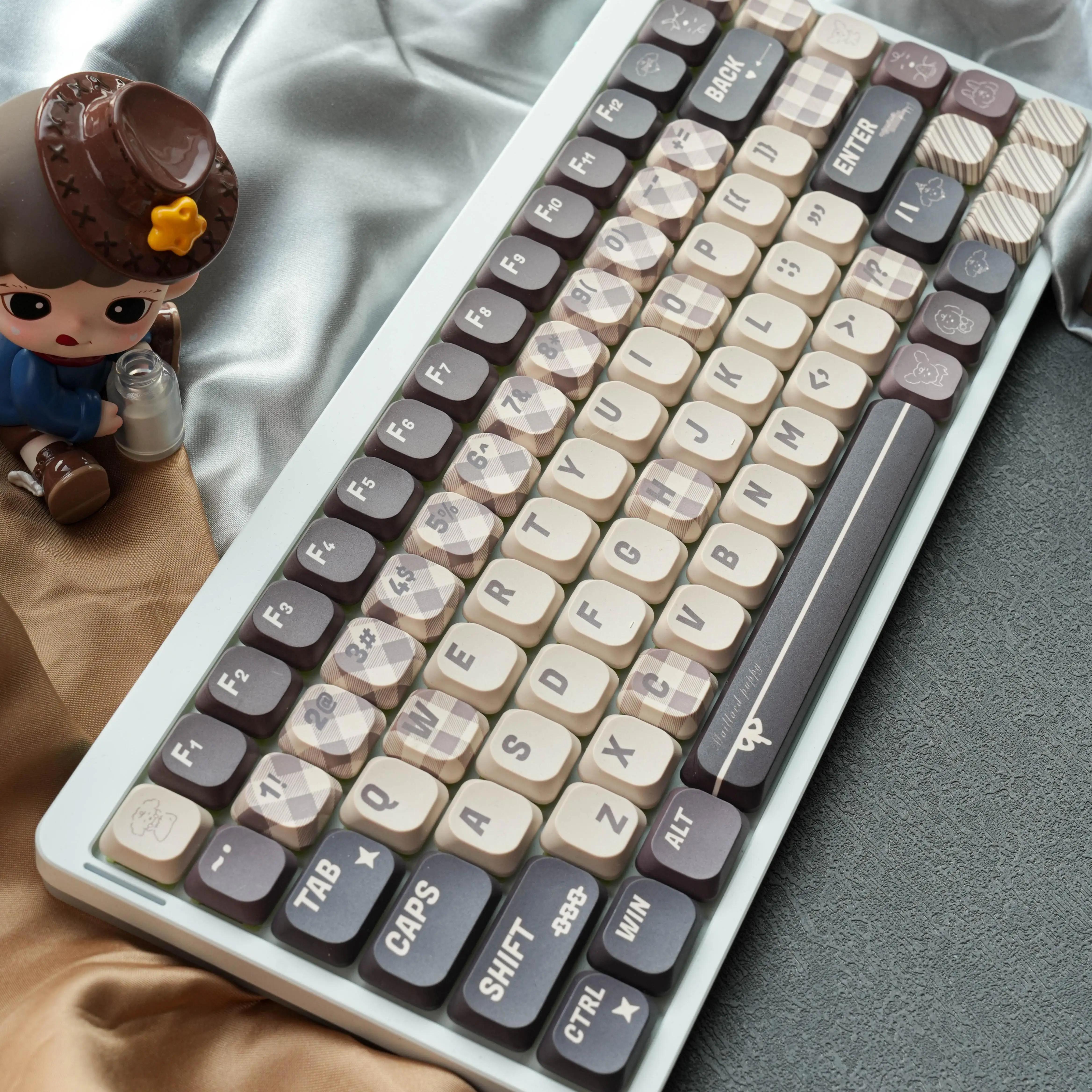 Teclas de perfil bajo de 5MM Maillard Puppy 120 teclas ADA Keycap PBT para interruptor MX 60% 65% 75% tapa de teclado mecánico para jugadores - imagen 2