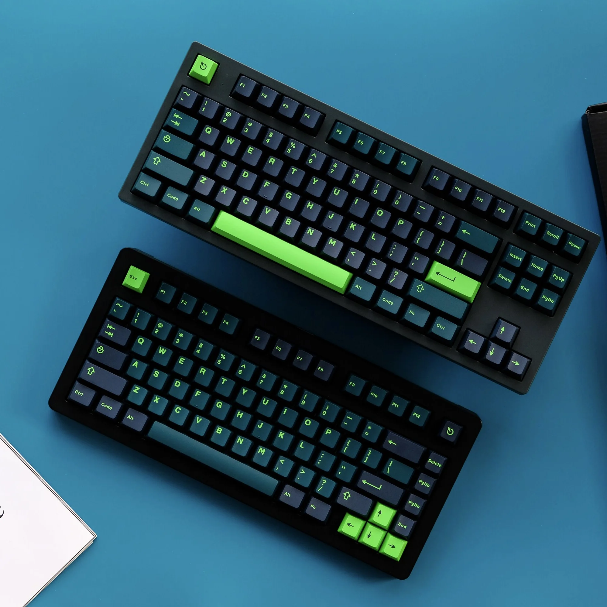 Teclas ABS de dos colores con tema de onda de sonido, 253 teclas, perfil Cherry para teclado mecánico, interruptores Cherry MX - imagen 2