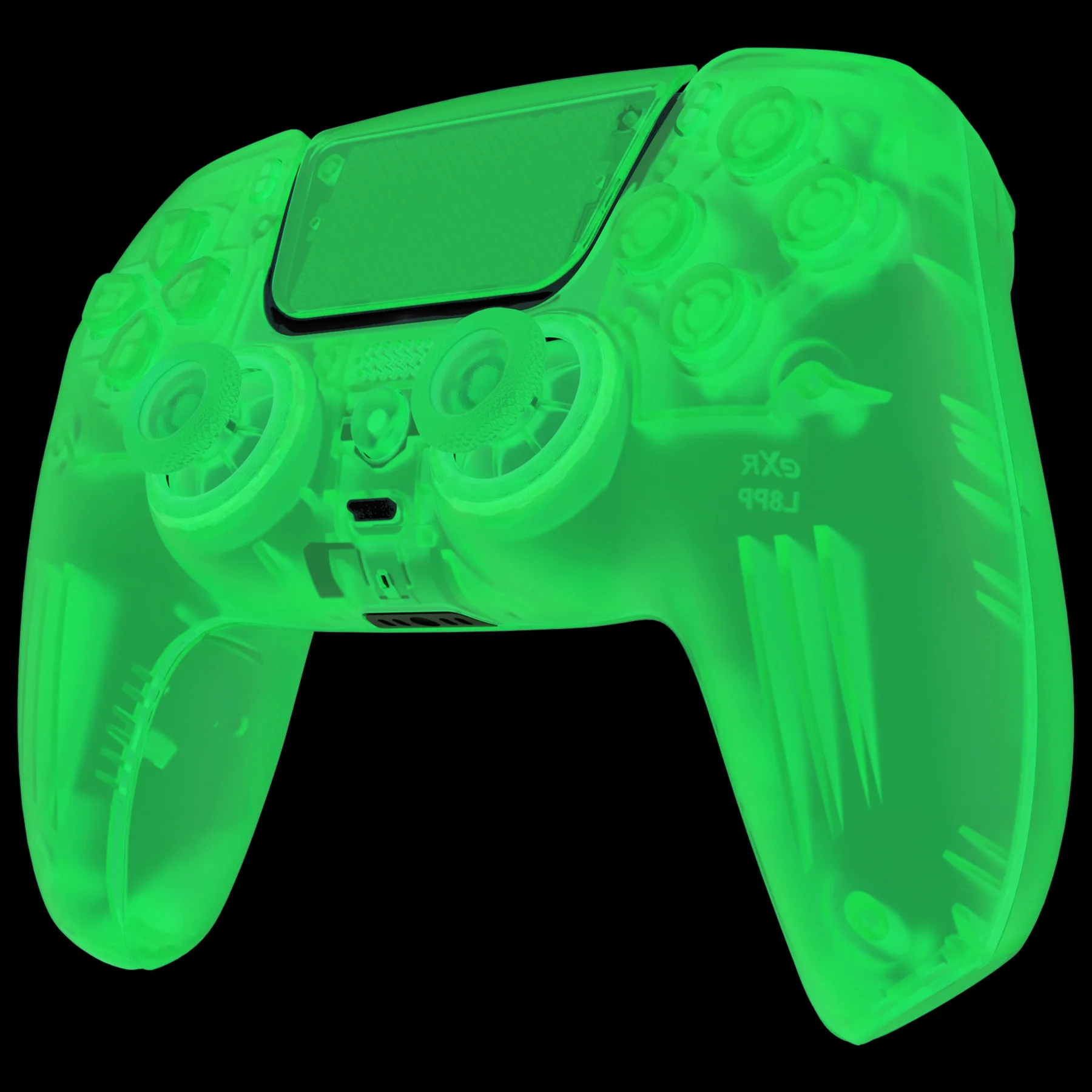 eXtremeRate for ps5 Controller BDM-030/040/050 Full Set Housing Shell Buttons Touchpad Cover - Glow in Dark - Green - imagen 3