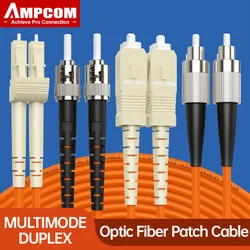 AMPCOM Cable Fibra Óptica OM2 Duplex SC LC FC ST