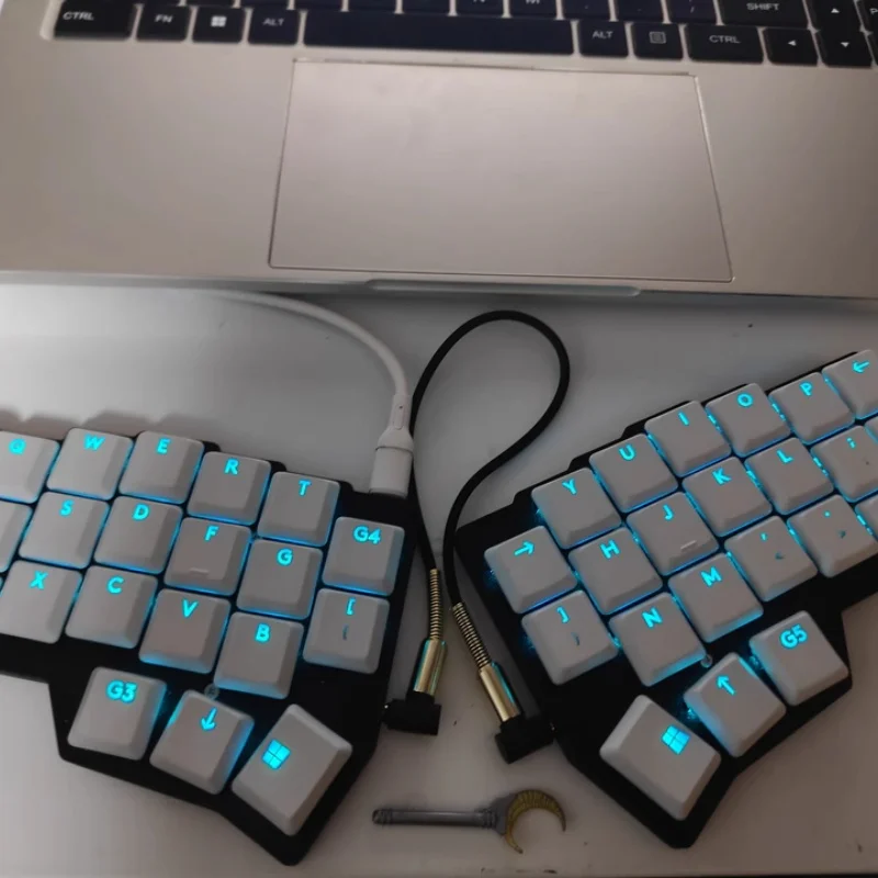 Core Crkbd V4.1 Kit de teclado dividido Qmk Vial cambiar teclas personalizado Cherry Rgb Hot Plug teclado mecánico de personalización ergonómica - imagen 3