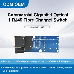 Conversor Fibra Óptica Monomodo a RJ45 Gigabit