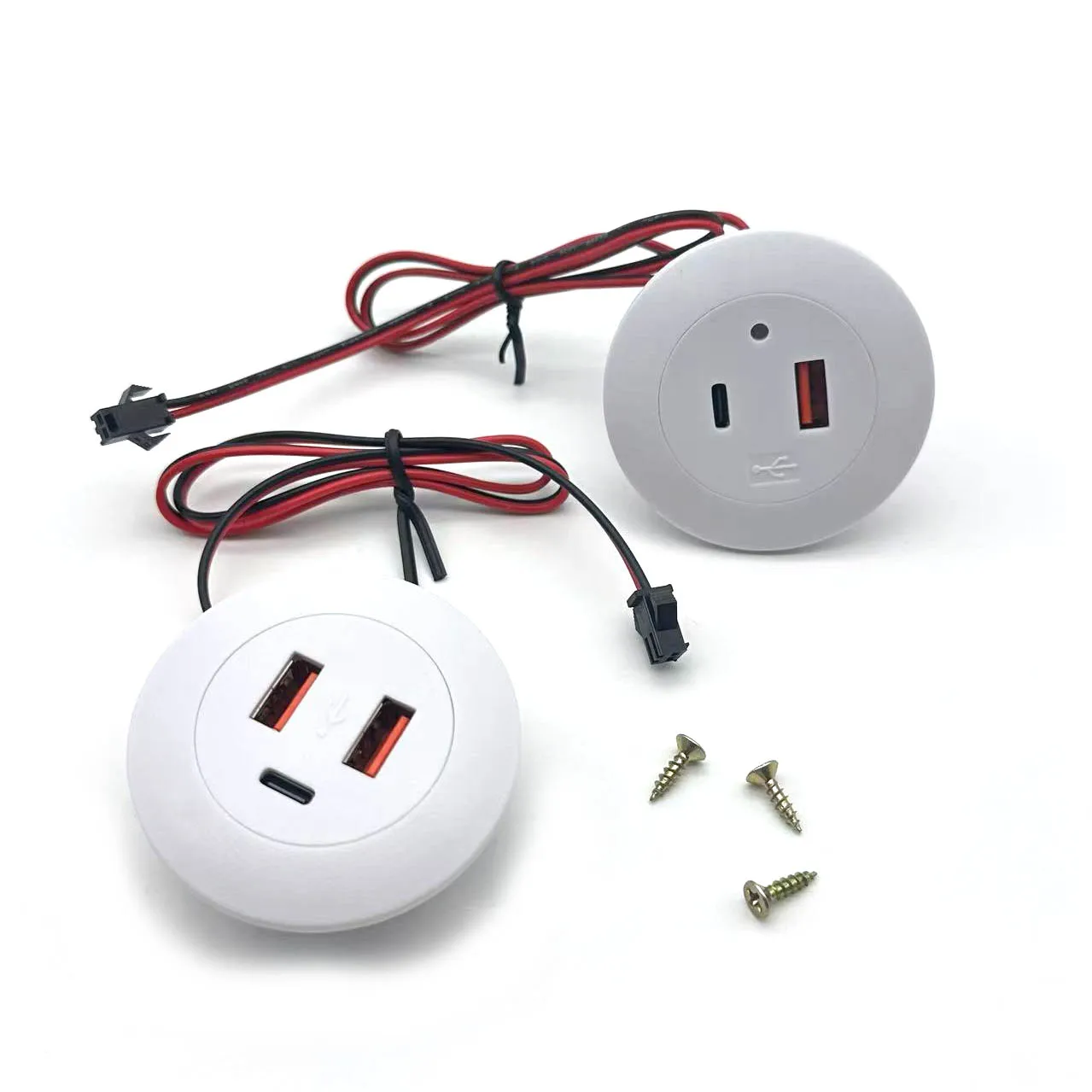 Cargador de escritorio integrado 2USB TYPE-C, enchufe para muebles y sofá, conector de Cable de carga rápida oculto multifuncional SM - imagen 5