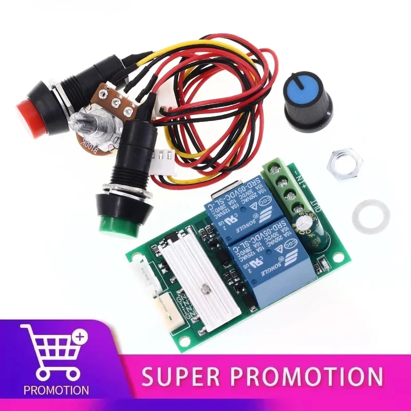 Controlador de velocidad del Motor de CC PWM 6V 12V 24V interruptor de avance y retroceso controlador de Motor de varilla de empuje eléctrica 3A - imagen 2