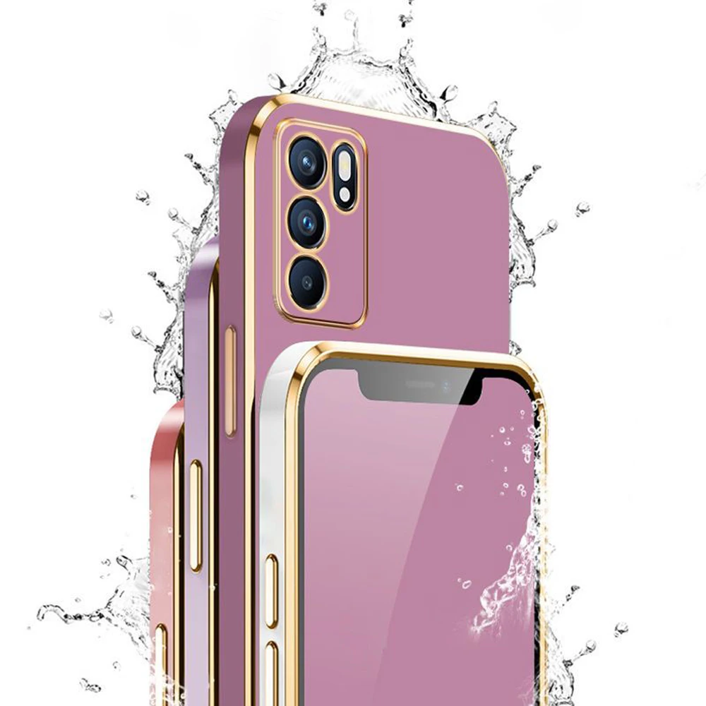 Para Oppo Reno6 5G Reno 6 Z funda de teléfono CPH2237 funda oppo reno6Z Reno 6z 4G revestimiento de lujo cubierta trasera a prueba de golpes - imagen 4
