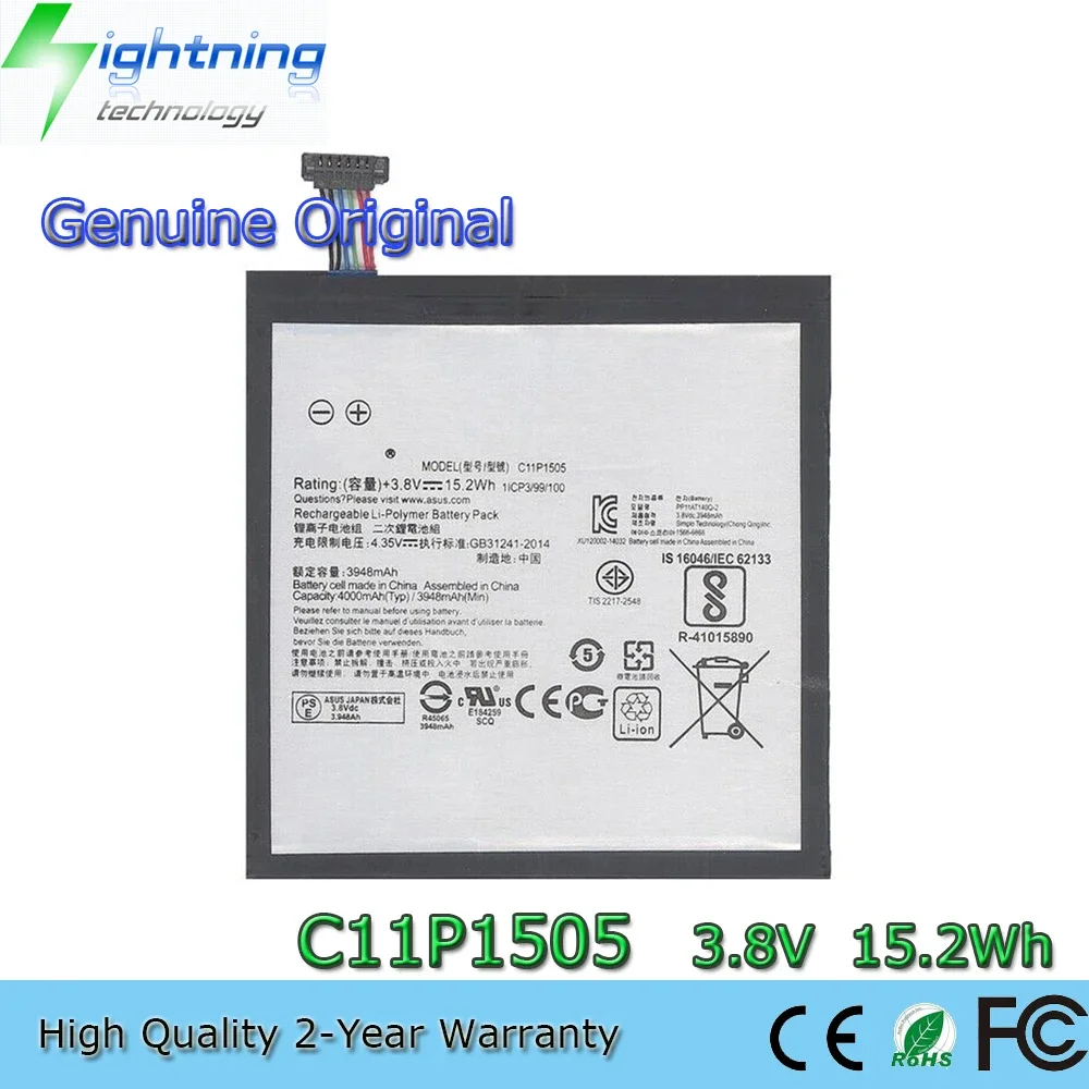Nuevo Original y genuino C11P1505 3,8 V 15,2Wh batería de ordenador portátil para Asus Zenpad 8,0 Z380kl Z380c, etc.