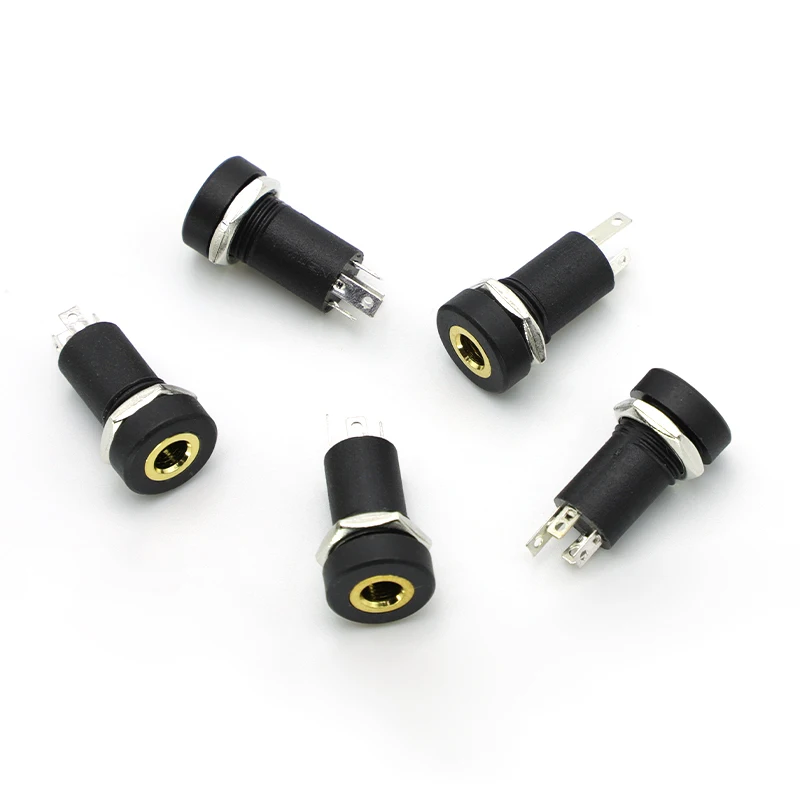 PJ-392A Conector de Audio de 3/4 pines y 3,5mm, montaje en Panel de soldadura estéreo de 3/4 polos, conector hembra para auriculares de 3,5mm con tuerca - imagen 5