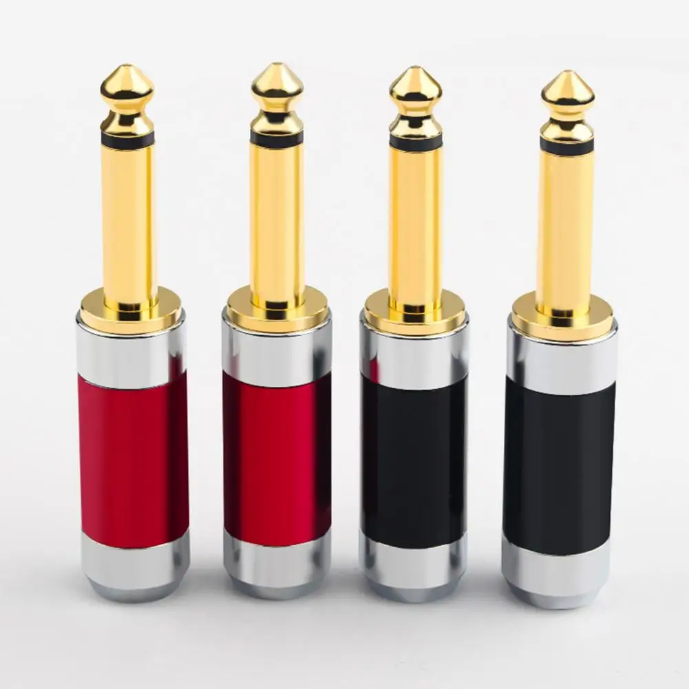 Enchufe de Audio de 1/4 pulgadas, enchufe de Audio de alta calidad de 6,35mm para mezcladores de Dj, amplificadores, micrófonos, conector de Metal resistente - imagen 2