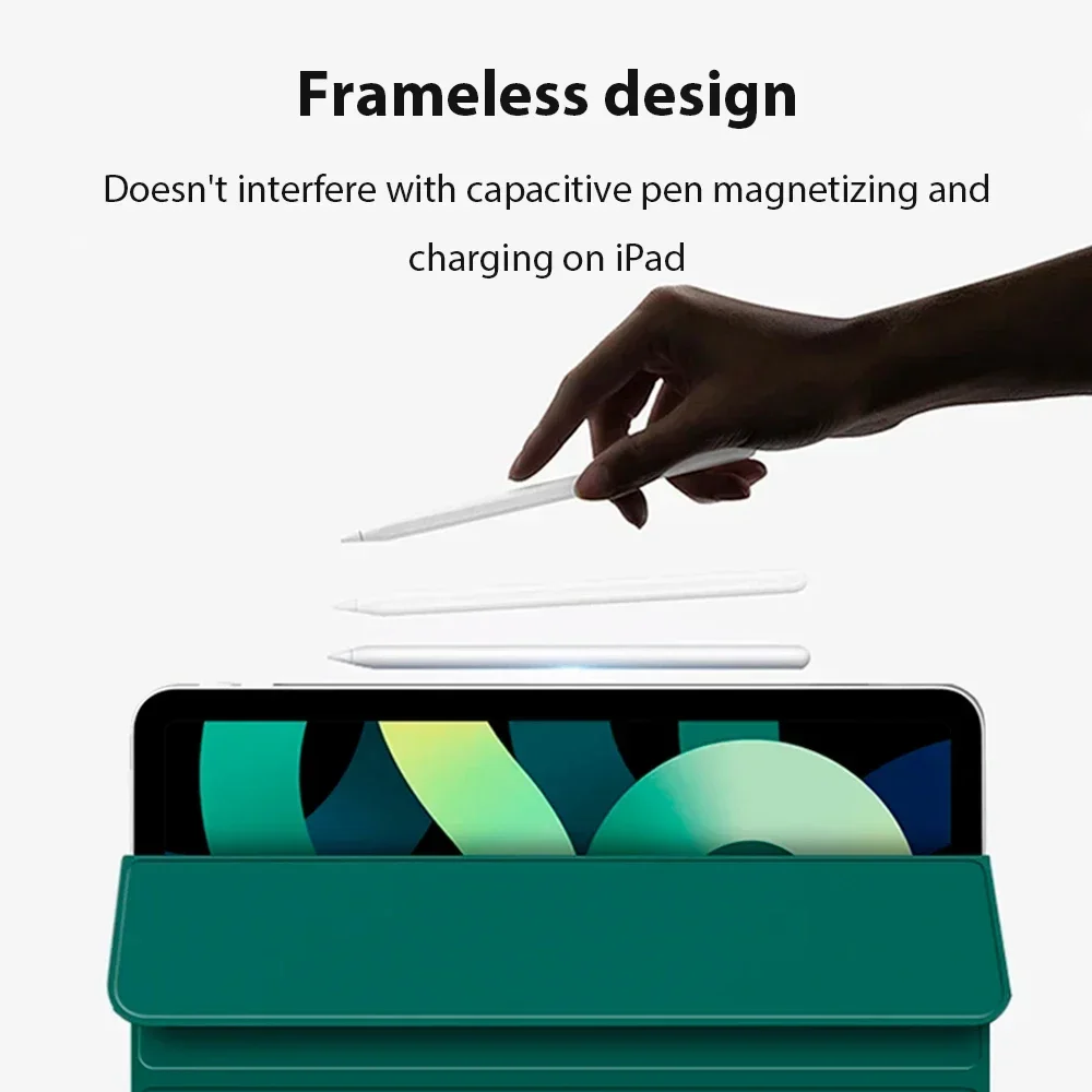 Funda tipo libro magnética inteligente para Ipad 10th Mini6 Air4 5 Pro 11 12,9 pulgadas funda para Ipad de triple pliegue accesorios para Ipad fundas para tabletas con activación automática - imagen 2