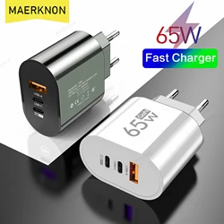 Cargador USB-C PD 65W - Carga rápida 3.0 para iPhone 14 Pro compacto