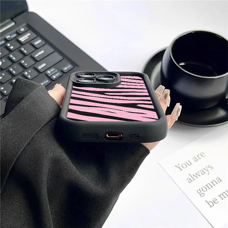 Funda para iPhone 11 12 13 14 15 16PRO MAX PLUS ins todo estará bien Cobertura completa de lentes Prevención de caídas Funda de teléfono de tpu - imagen 4