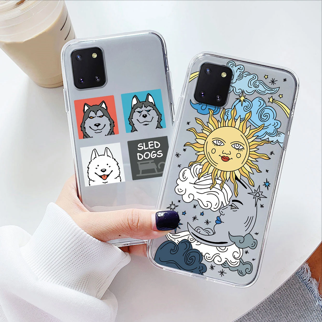 Bumper Soft Case For Samsung Galaxy Note 10 Lite Cover TPU Cartoon Pattern Flower Smile Face Fundas For Samsung Note10 Lite Capa - imagen 2