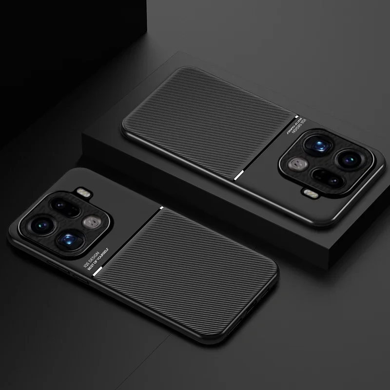 Para OPPO Find X9 Pro funda de teléfono con textura magnética para coche OPPO Find X9 Pro funda protectora trasera de silicona suave a prueba de golpes - imagen 5