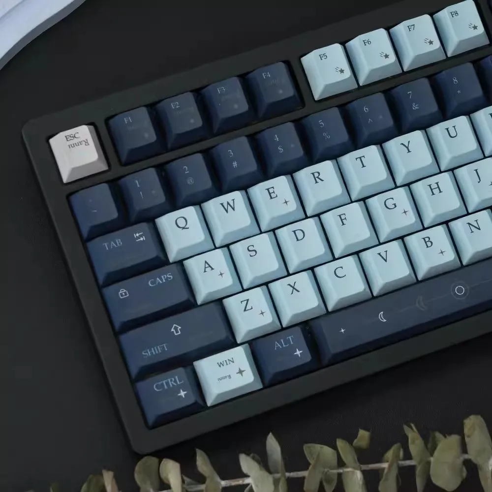 Ranni-Juego de teclas de dibujo animado para teclado MX Switch, tapas de teclas subcama con tinte PBT, perfil de cereza, 61, 64, 68, 75, 96, 1 Juego - imagen 2