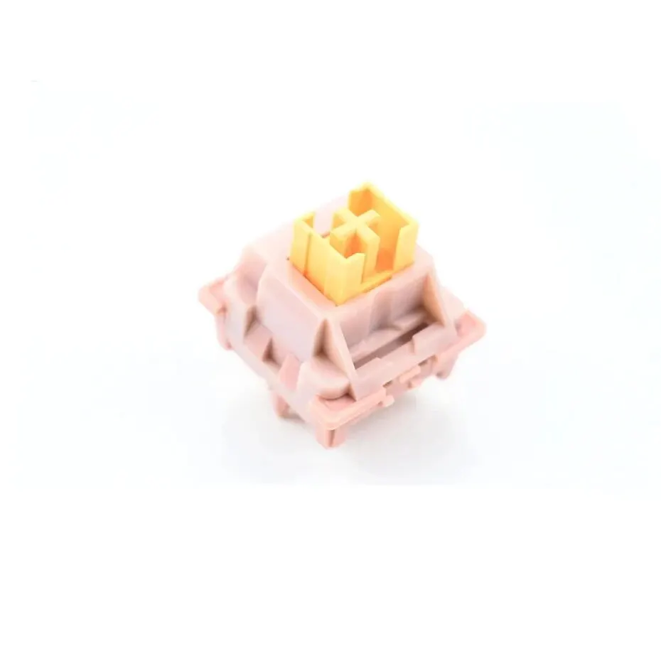 Outemu interruptores silenciosos/Clicky, interruptor de teclado mecánico Lubed, 5 pines, lineal táctil silencioso, crema, azul, amarillo, juego lineal, bricolaje - imagen 2