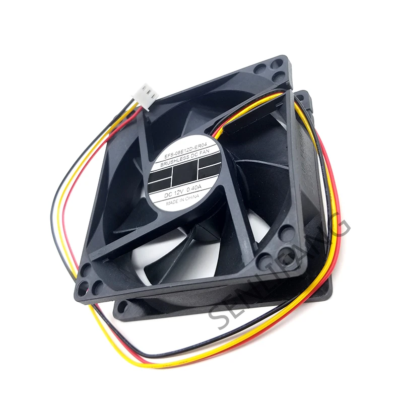 Nuevo enfriador bien probado para DWPH EFS-08E12D-ER04 DC 12V 0.4A 80x80x25MM ventilador enfriador de 3 cables