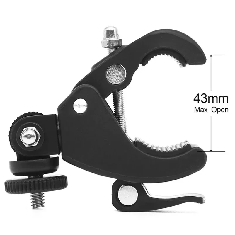 Universal 360 grados de rotación 1/4 cámara DV bicicleta manillar abrazadera soporte trípode montaje tornillo Clip para cámara deportiva GOPRO - imagen 4