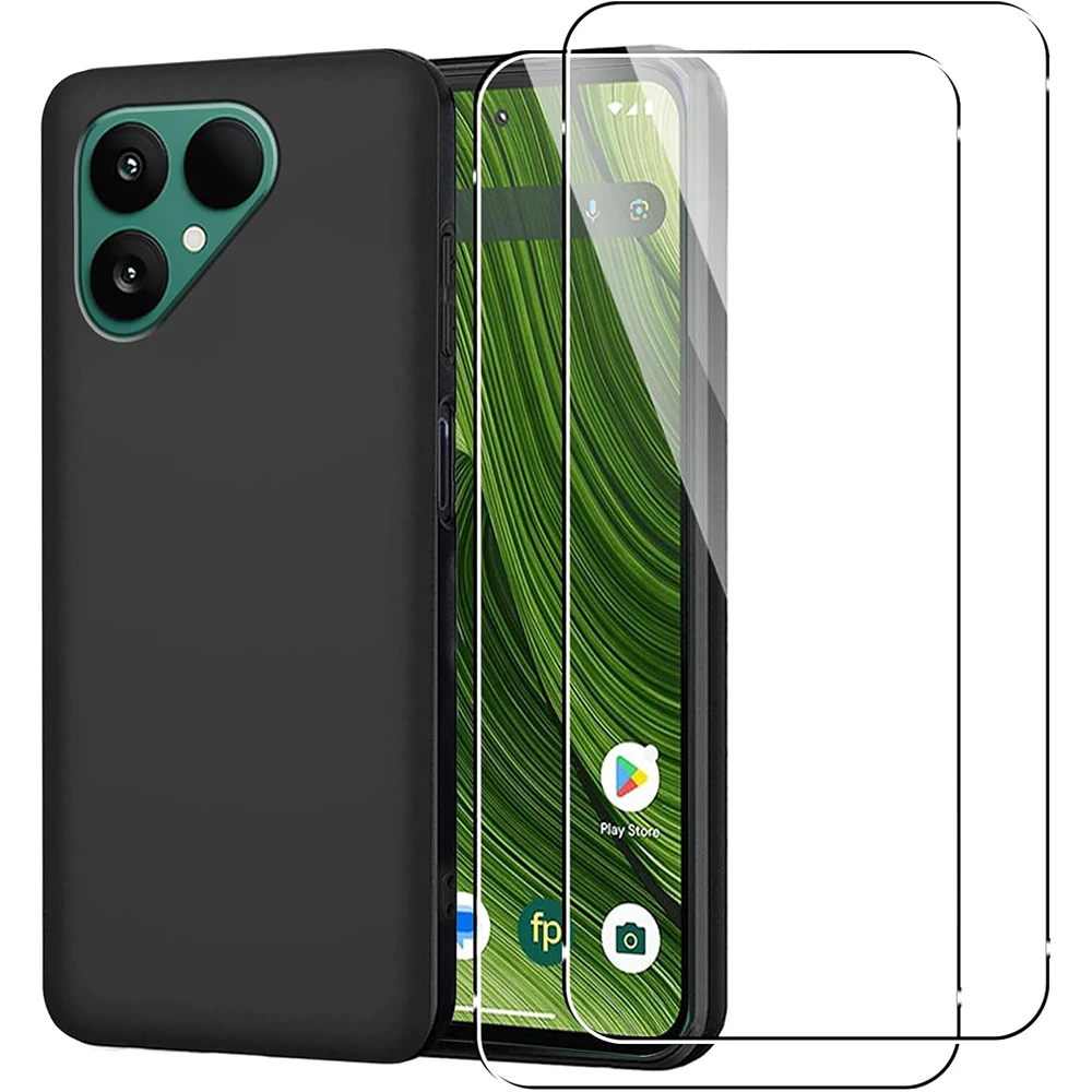 Vidrio 3 en 1 + cubierta de silicona para Fairphone 6 Carcasa de silicona para Fairphone 6 Protector de pantalla de vidrio templado - imagen 2