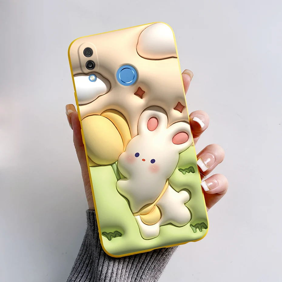 Para Huawei Honor Play funda HonorPlay fundas de teléfono lindo conejo Panda pintado funda de silicona suave para Huawei Honor Play COR-L29 6,3" - imagen 3