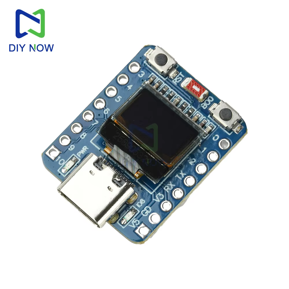 ESP32-C3 Placa de desarrollo Wi-Fi y Bluetooth de 2,4 GHz con pantalla OLED integrada de 0,42 pulgadas y antena cerámica, tipo C - imagen 4