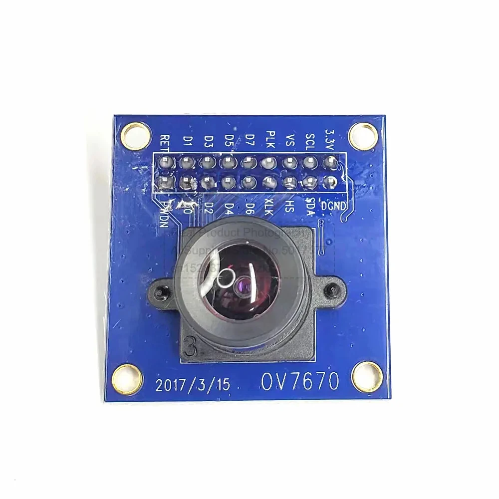 Módulo de cámara OV7670 para placa de desarrollo de microordenador STM32, lente ajustable sin distorsión de 18 Pines, 25 grados, 640x480, 0.3MP - imagen 4