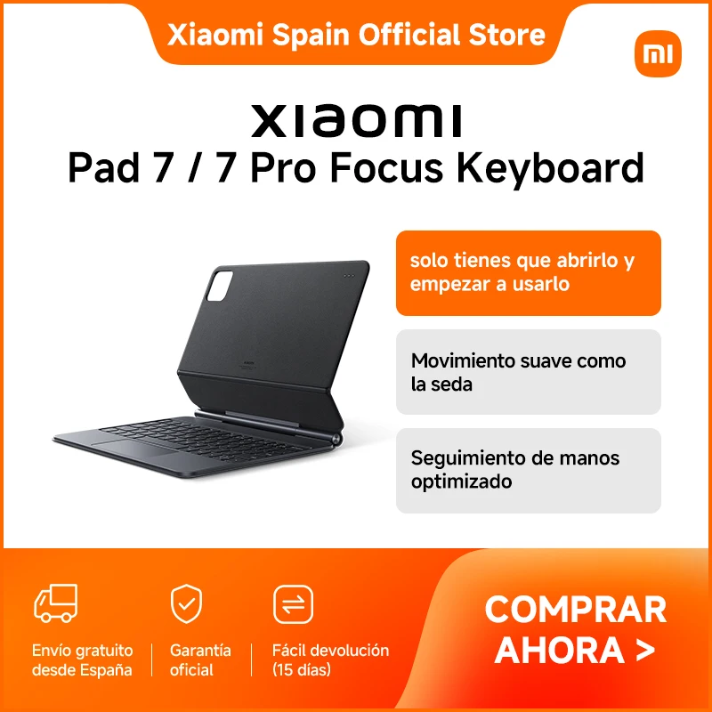 Official | Xiaomi Pad 7 / 7 Pro Focus Keyboard  Un asistente integral para tablets: desata tu potencial en cualquier momento y lugar Nueva forma flotante: solo tienes que abrirlo y empezar a usarlo