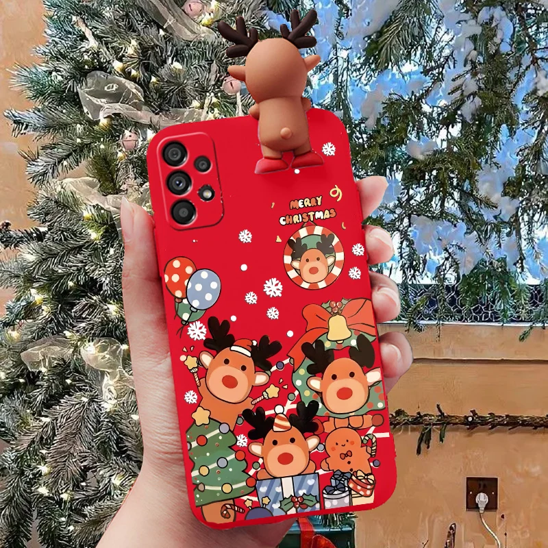 Funda navideña de Papá Noel para Samsung Galaxy A34 A32 A54 A02S A03S A05S A15 A25 A35 A55 A53 A12 A22 A23 A14 A13 A24 A05 A52 A51 - imagen 4