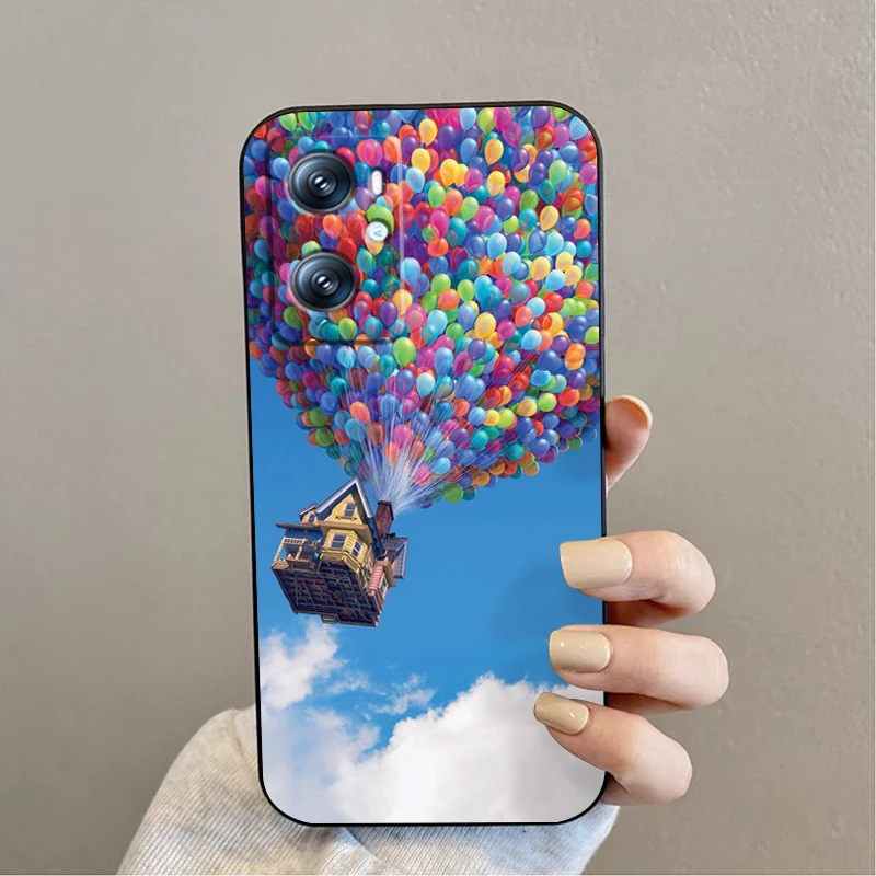 Disney Dream Travel Movie Up para OPPO Find X5 X3 X6 A54S A5 A94 A16 A53S A57 A74 A72 A98 A78 A96 A9 5G, funda negra de TPU para teléfono - imagen 3